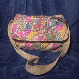 Relic Vintage Boho Patchwork Floral Shoulder Bag Crossbody 🌸 Colorful Canvas C
